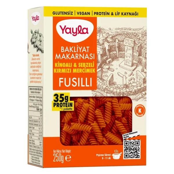 Yayla Kırmızı Mercimek Fusıllı Kutu 250 Gr - Görsel 3