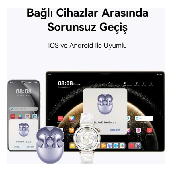 Huawei Freebuds 6 ANC TWS Siyah Kulak İçi Bluetooth Kulaklık - Görsel 9