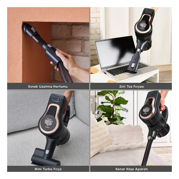 Karaca Vantuz Power Up Pro Black Copper Dikey Süpürge - Görsel 8