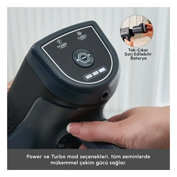 Karaca Vantuz Power Up Pro Black Copper Dikey Süpürge - Görsel 7