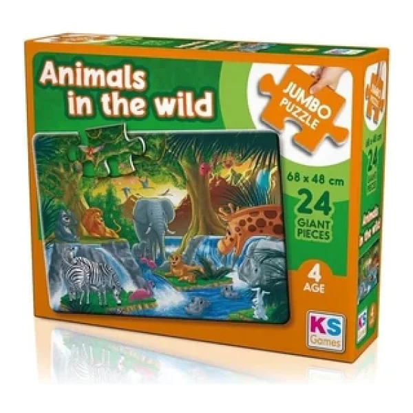 Ks Games Animal İn The Wild 24 Parça Jumbo Boy Puzzle - Görsel 5