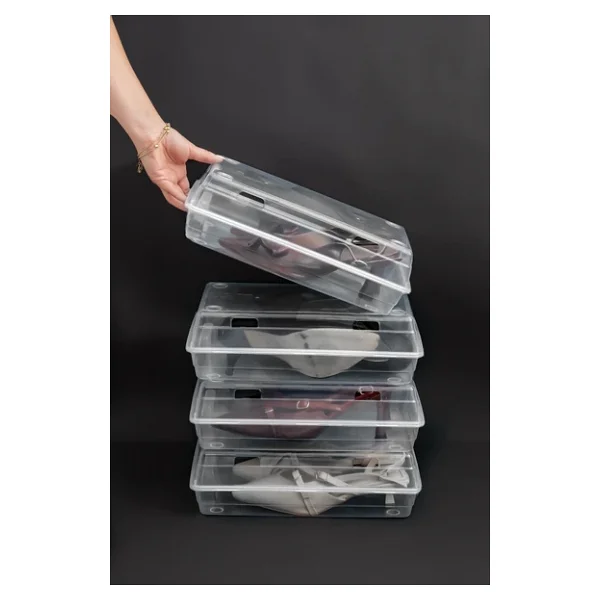 Metsar Home 20'li Set Şeffaf Ayakkabı Kutusu Erkek& Bayan- Ayakkabı Saklama Kutusu Düzenleyici Organizer - Görsel 3