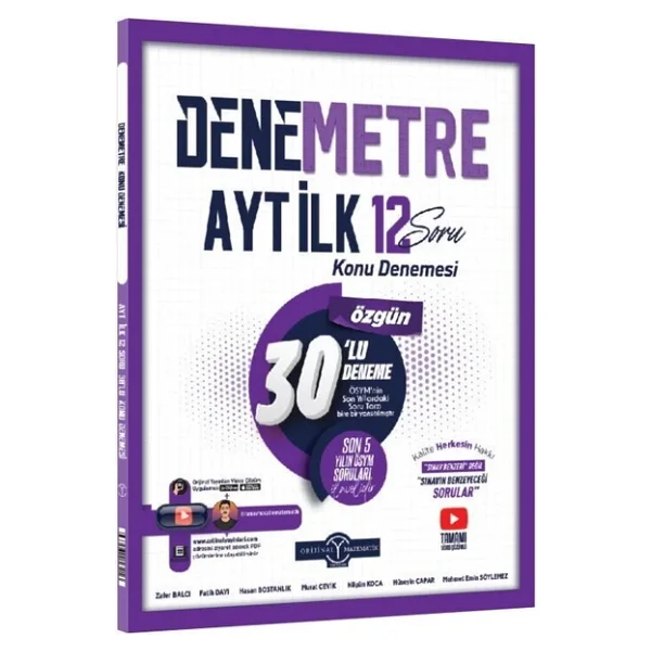 Orijinal Yayınları Ayt Denemetre İlk 12 Konu Denemesi - Görsel 4
