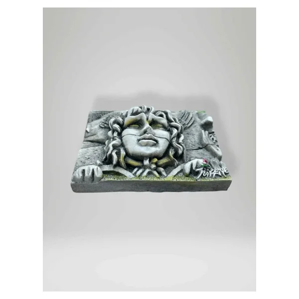 Medusa Figürlü 3d Taş Görünümlü Dekoratif Polyester Magnet Buzdolabı Süsü - Türkiye / Didim Hediyelik 7,5cm X 5,5cm (Kod:1008) - Görsel 2