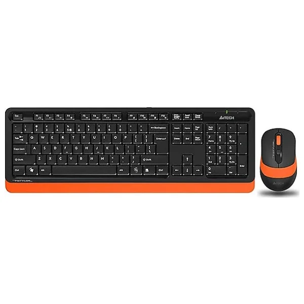 A4 Tech Fg1010 Siyah-Turuncu Q Kablosuz Klavye Mouse Seti - Görsel 2