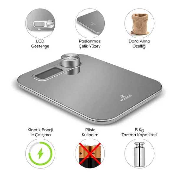 Karaca X Refika Gastro Scale Self-Power Mutfak Tartısı - Görsel 7