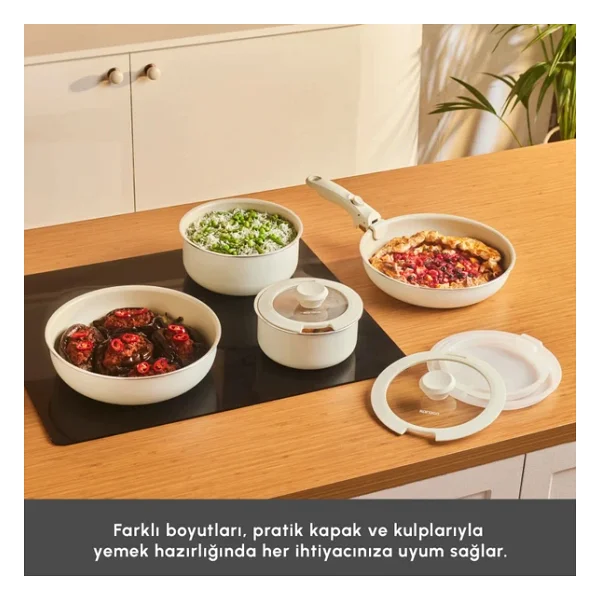 Karaca X Refika Swiss Crystal Çıkarılabilir Saplı 9 Parça Tencere Ve Tava Seti - Görsel 10