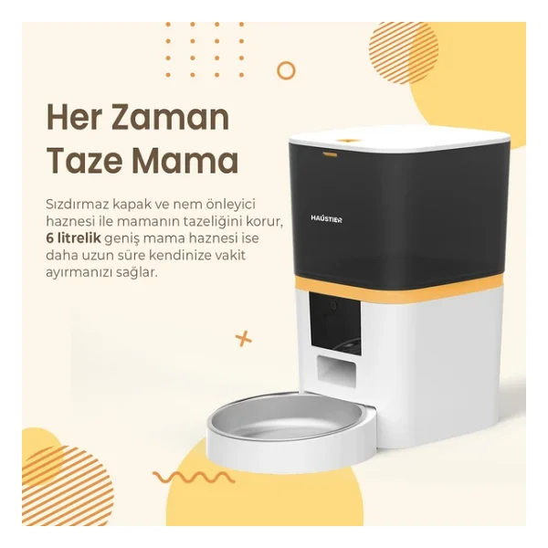 Haustier Qq003 6 Lt Beyaz Otomatik Mama Kabı - Görsel 7
