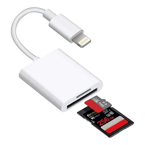 Mettzchrom iPhone 14 13 12 11 Ve iPad Için Sd Kart Hafıza Kart Adaptörü, Lightning Hafıza Kart Okuyucu - Görsel 3