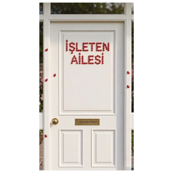 Mucit Home 50 Adet Uğur Böceği Mini Kapı Süsü Aile İsmine Özel Sayıda -Çok Amaçlı Kullanım - Görsel 2