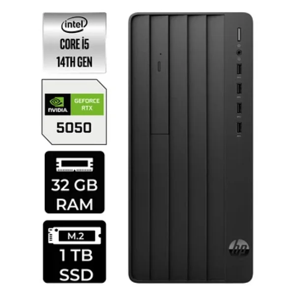 Hp 240 Prodesk 2 İ5 14400 32gb 1tb SSD Rtx5050/8gb W11p Masaüstü Bilgisayar & Per4 USB Bellek - Görsel 3