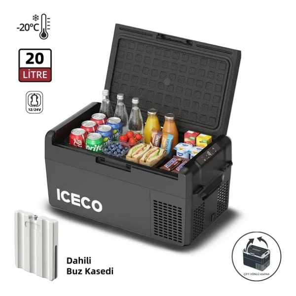 Iceco Mcd20b 12/24 V 20 Lt Kompresörlü Araç Buzdolabı - Görsel 3