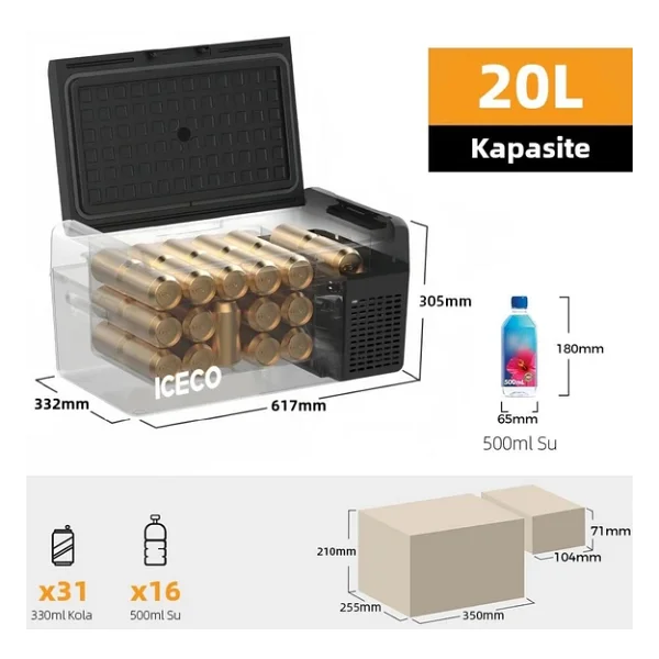 Iceco Mcd20b 12/24 V 20 Lt Kompresörlü Araç Buzdolabı - Görsel 7