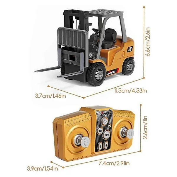 Şarjlı Mini Metal Forklift (Uzaktan Kumandalı) - Kumandadan Hareketli, Gerçekçi İnşaat Deneyimi! - Görsel 7