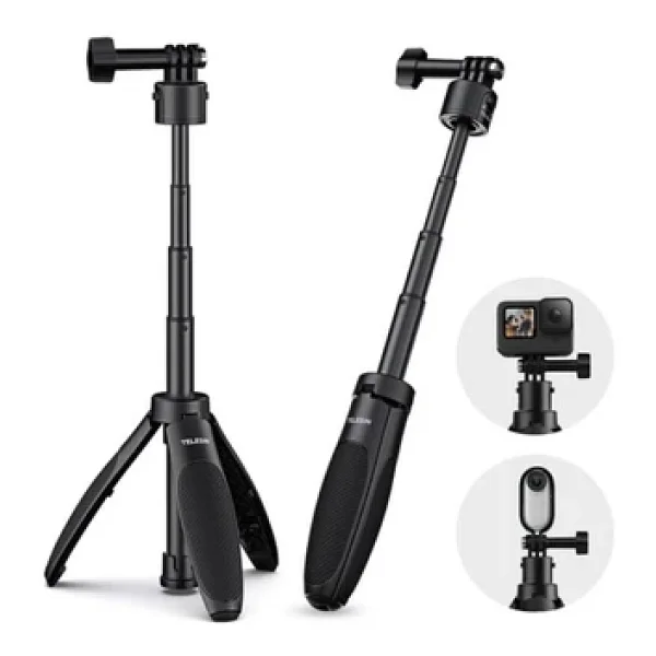 Telesin Mini Tripod Selfie Stick (40cm) - Görsel 4