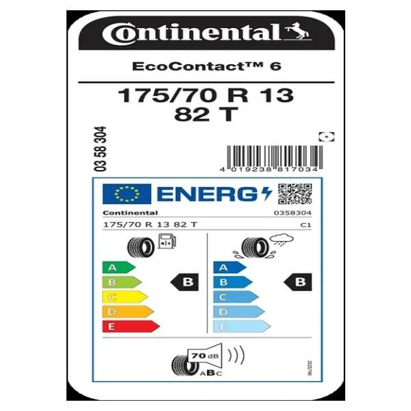 Continental Ecocontact 6 175/70 R13 82t Yaz Lastiği - Görsel 5