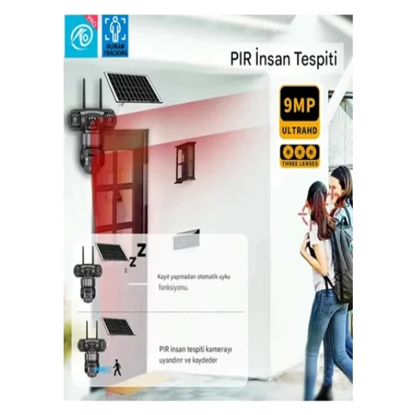 O-Kam 6060 6 Mp Solar Güneş Enerjili Gece Görüşlü Ip Güvenlik Kamerası - Görsel 6