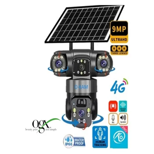 O-Kam 6060 6 Mp Solar Güneş Enerjili Gece Görüşlü Ip Güvenlik Kamerası - Görsel 3