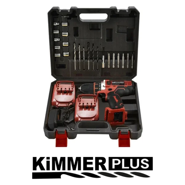 Kimmeer Plus 12v Metal Şanzıman Şarjlı Matkap 24 Parça Akülü Vidalama Akülü Matkap Seti - Görsel 4