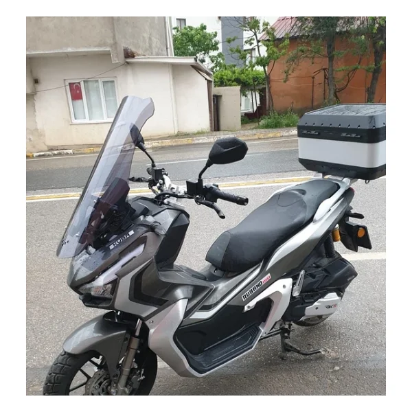 Motocam Küba Rubano 150 Ön Cam 2023-2026 Model 65cm Füme Renkli 4mm Orta Boylu - Görsel 6