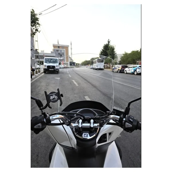 Motocam Honda Pcx Ön Cam 2018 2020 Model 65cm Şeffaf Renkli 4mm Orta Boylu Cam - Görsel 6