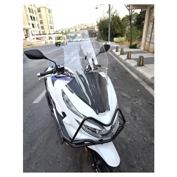 Motocam Honda Pcx Ön Cam 2018 2020 Model 65cm Şeffaf Renkli 4mm Orta Boylu Cam - Görsel 4
