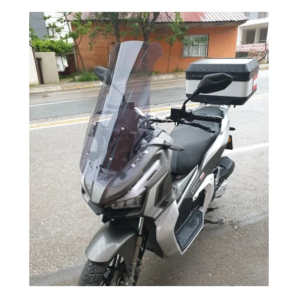 Motocam Küba Rubano 150 Ön Cam 2023-2026 Model 65cm Füme Renkli 4mm Orta Boylu - Görsel 4