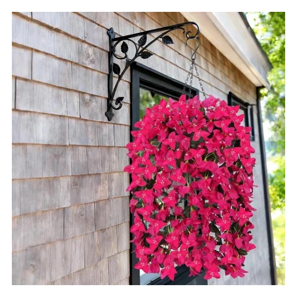 Yapay Çiçek Fuşya Begonvil Çiçeği 5 Dallı 60cm Sarkan Çiçek Bg605 - Görsel 3