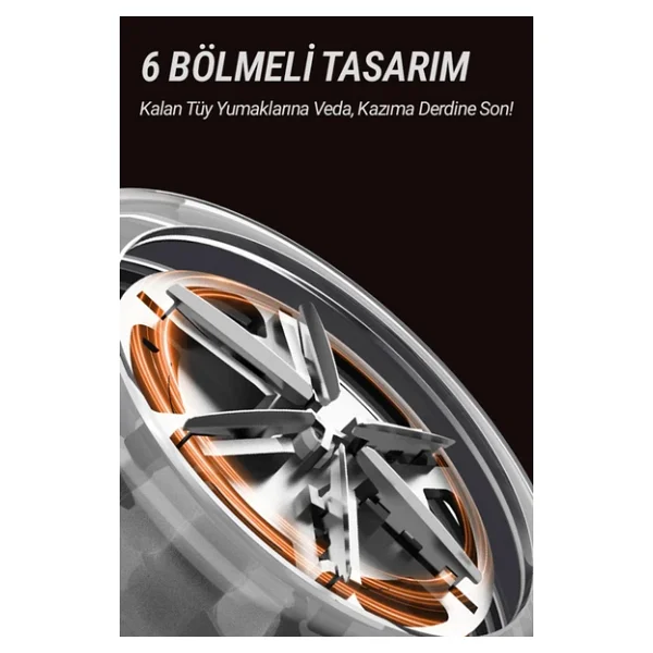 Veryfit Şarjlı (Type C) Tüy Tiftik Toplama Toplayıcı Temizleme Makinesi 2 Adet Yedek Bıçak Hediyeli - Görsel 5