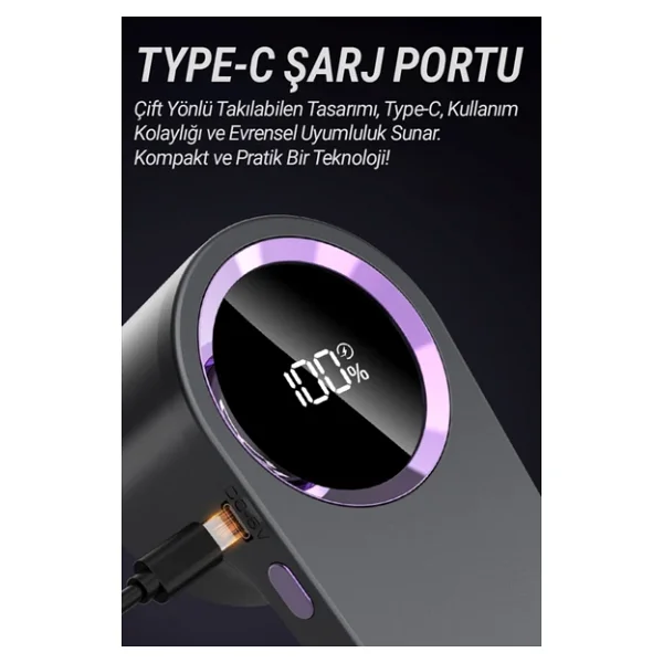 Veryfit Şarjlı (Type C) Tüy Tiftik Toplama Toplayıcı Temizleme Makinesi 2 Adet Yedek Bıçak Hediyeli - Görsel 3