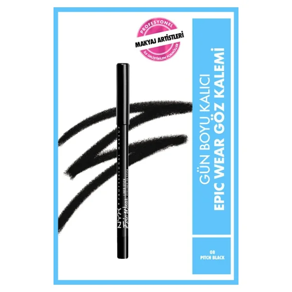 NYX Professional Makeup Epic Wear Liner Sticks Göz Kalemi - Pure White - Beyaz - Görsel 6
