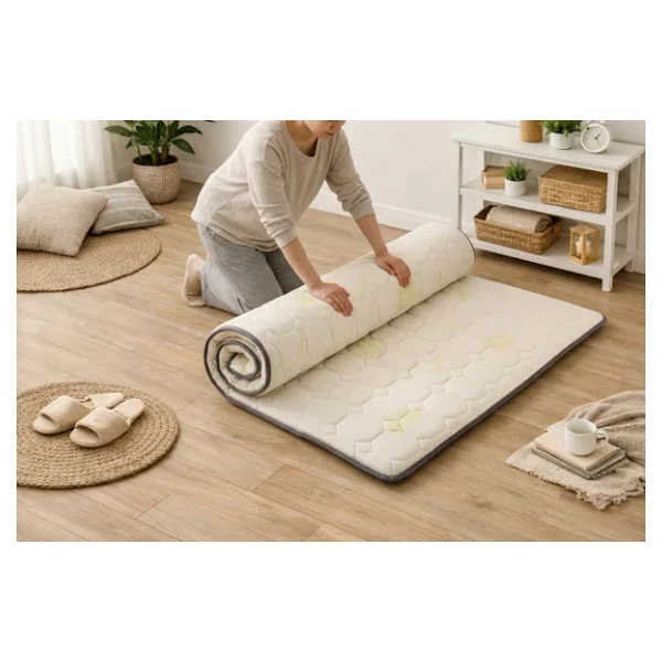 Artex Aloe 5cm Sünger Şilte 160x200 Ped Yatak Şiltesi Pedi Topper Katlanabilir Katlanır Beyaz - Görsel 8
