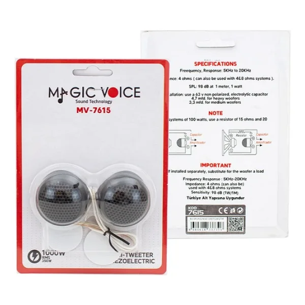 Magicvoice Mv-7615 Mini Oto Tweeter - Görsel 8