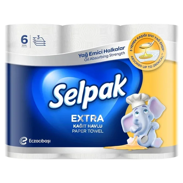 Selpak Extra Yağ Emici 6'lı Kağıt Havlu - Görsel 3
