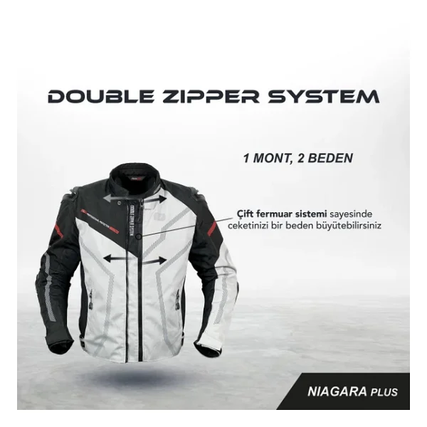 Forte Gt 2003003 Niagara Plus Erkek 3 Mevsim Motosiklet Montu - Görsel 5