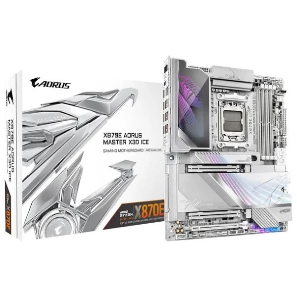 Gigabyte X870e Aorus Master X3d Ice AMD Am5 DDR5 Atx Anakart - Görsel 3