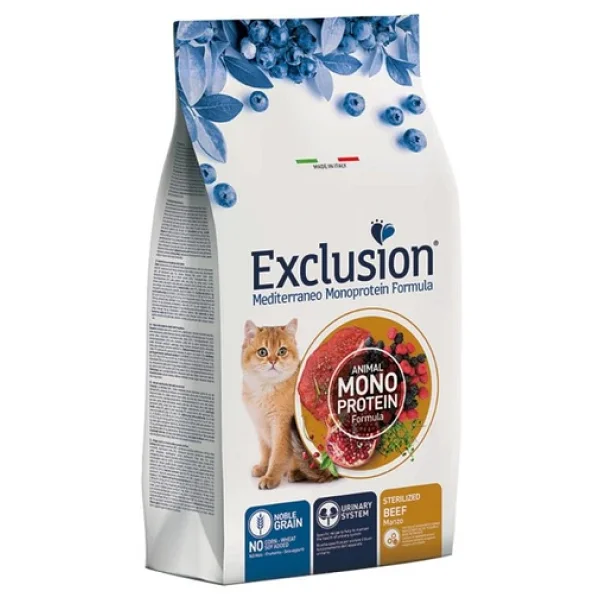 Exclusion Düşük Tahıllı Monoprotein Kısırlaştırılmış Sığır Etli 12 Kg Yetişkin Kedi Maması - Görsel 9