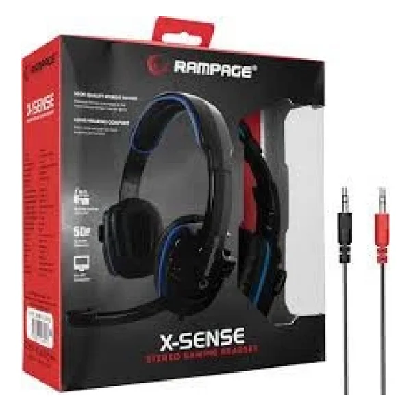 Rampage X-Sense SN-R9 Kırmızı Kablolu Kulak Üstü Oyuncu Kulaklığı - Görsel 2