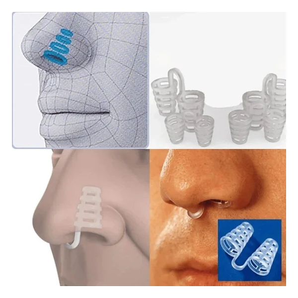 Özel Üretim Anti Snoring Silikon Nasal Dilator Rahat Nefes Horlama Önleyici Burun Aparatı 4'lü Set - Görsel 2