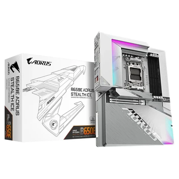 Gigabyte B650e Aorus Stealth Ice AMD Am5 DDR5 Atx Anakart - Görsel 5