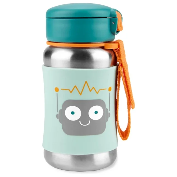 Skip Hop Spark Style Robot 350 Ml Pipetli Paslanmaz Çelik Suluk - Görsel 6