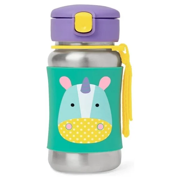 Skip Hop Zoo Unicorn 350 Ml Pipetli Paslanmaz Çelik Suluk - Görsel 8