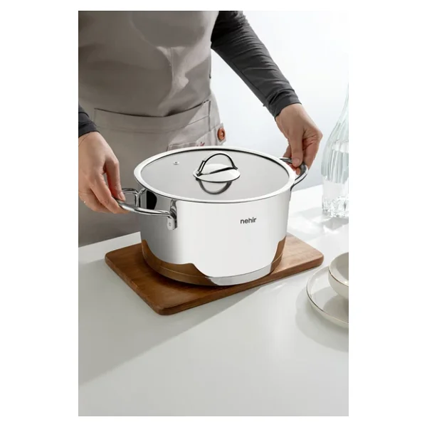 Nehir Silver Trend 18 Cm Derin Tencere - Görsel 3