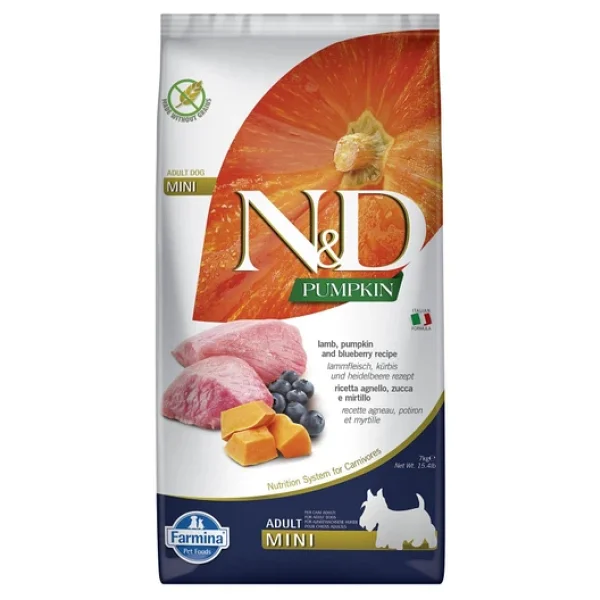 N&D Pumpkin Kuzu Etli Balkabaklı Ve Yaban Mersinli 7 Kg Küçük Irk Yetişkin Köpek Maması - Görsel 4