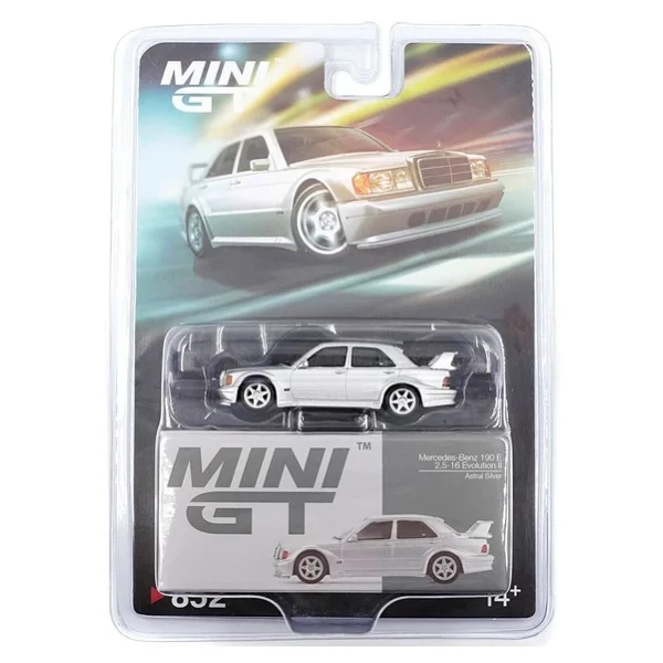 Mini Gt 1:64 Mercedes-Benz 190e 2.5-16 Evolution Iı Astral Silver Blister Paket Mgt00852-Bl - Görsel 4