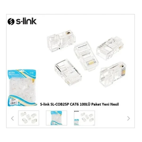 S-Link Sl-Cob25p 100'lü Rj45 Konnektör - Görsel 6