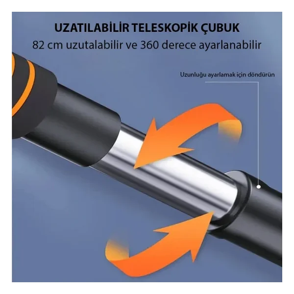 Ally St-3911 Uzatılabilir Araç Camı İçin Kar Fırçası Ve Buz Kazıyıcı Siyah - Görsel 6