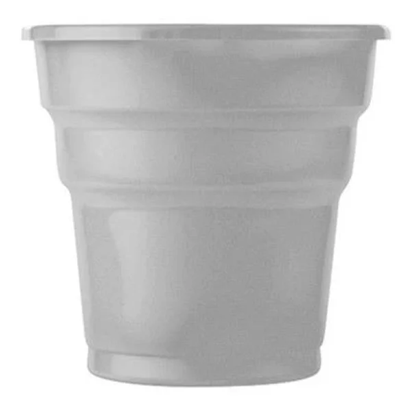 Omeyva 23 Cm. Plastik Mika Gümüş Sorfa Piknik Seti - 6 Kişilik Tabak Bardak Çatal Kaşık Takımı - Görsel 6