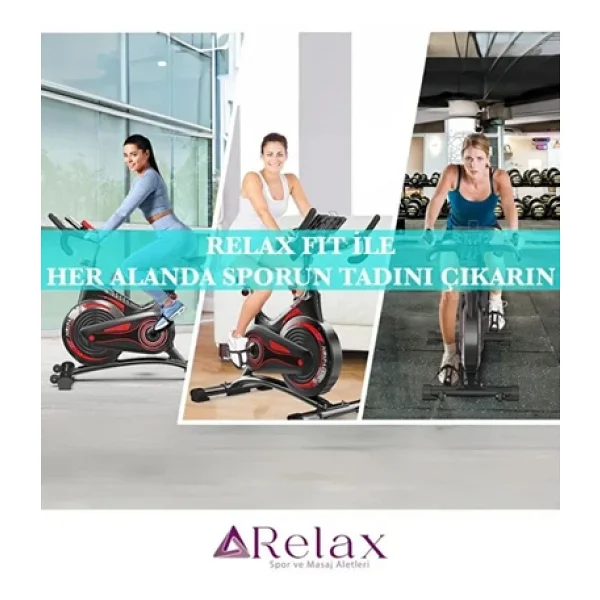 Relax Premium Kondisyon Bisikleti Spinning Bike Egzersiz Aleti, Bluetooth + Uygulama - Görsel 5