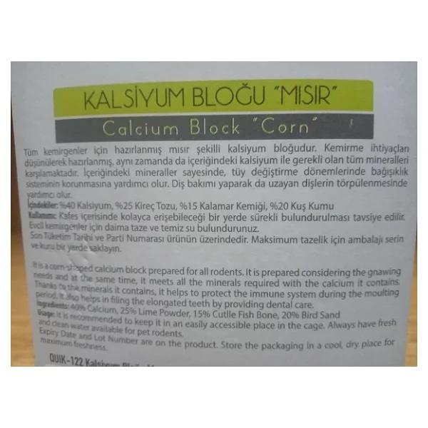Quik Kemirgen Kalsiyum Mısır Şekilli - Görsel 7